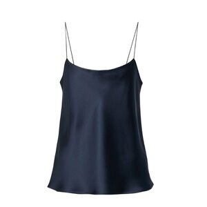 THE ROW BIGGINS SILK SATIN CAMISOLE INDIGO S NWT